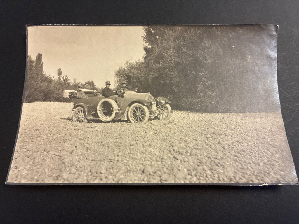Foto Epoca Autovettura Militare Fiat 4 con il Duca d'Aosta Emanuele Filiberto al Fronte