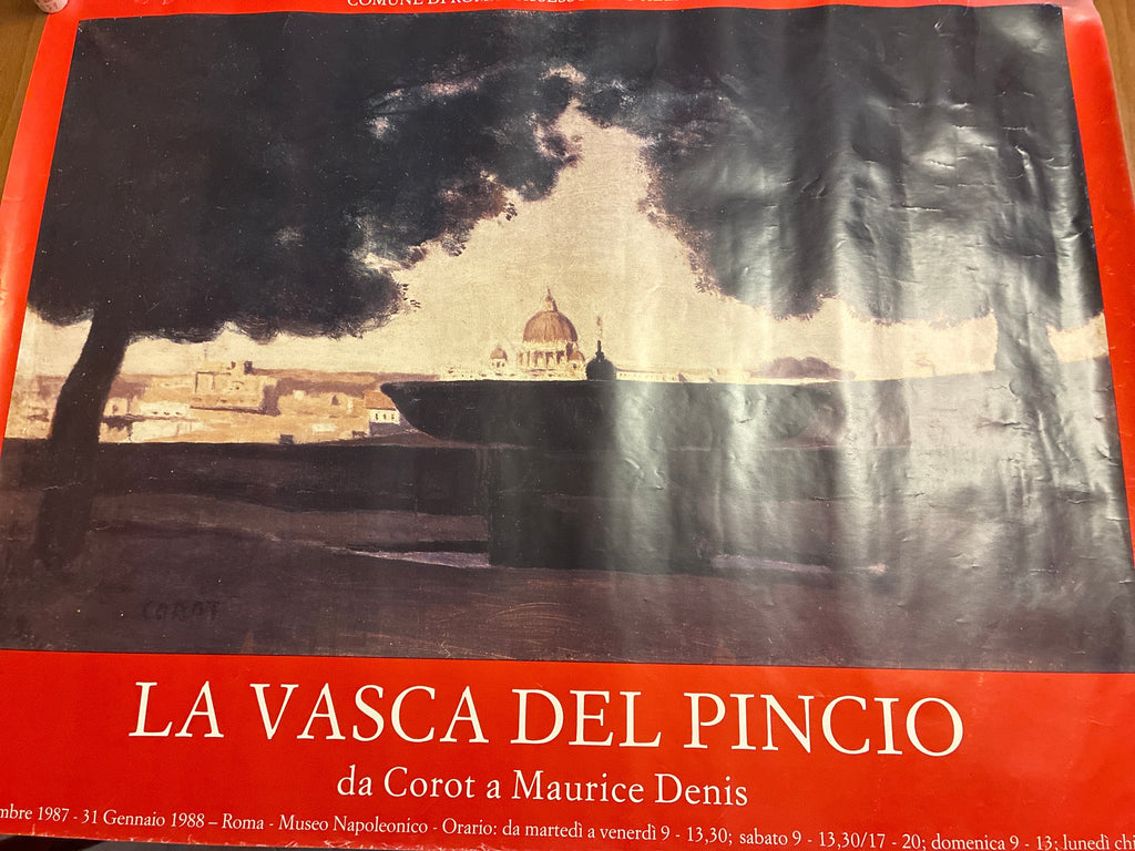 Manifesto Mostra "La Vasca del Pincio" - Corot - Comune di Roma