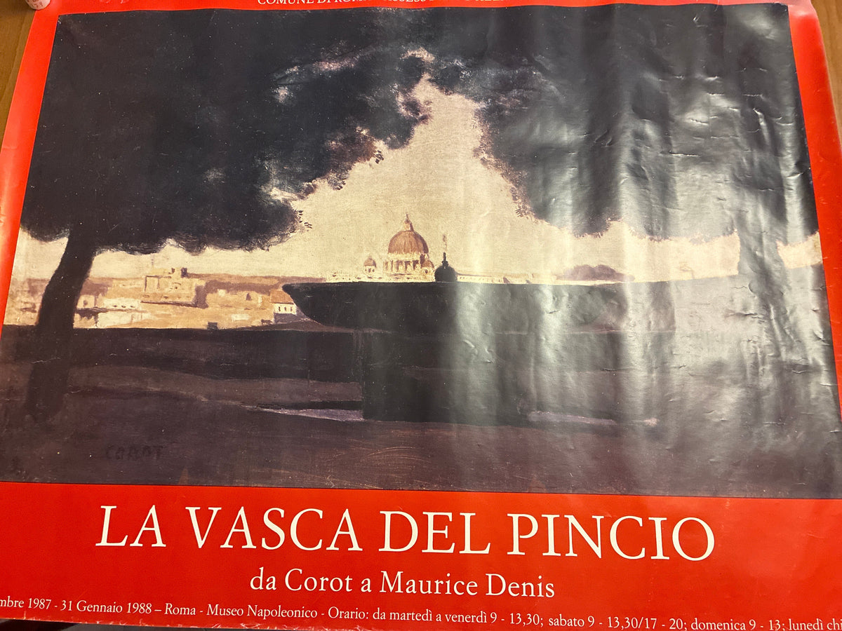 Manifesto Mostra "La Vasca del Pincio" - Corot - Comune di Roma