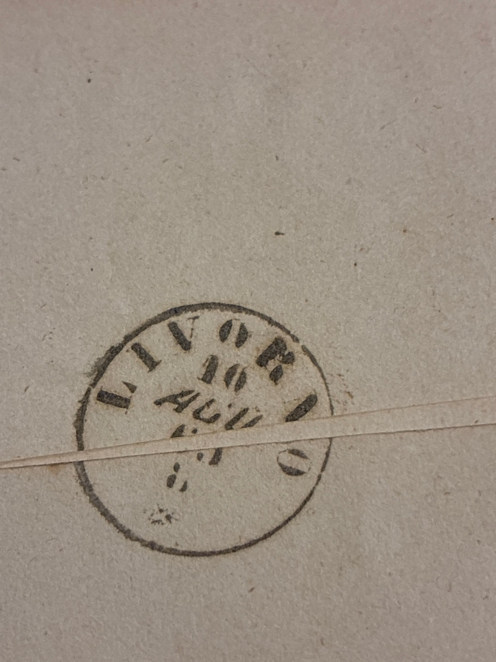 Lettera del Regno d'Italia (1863) con 15 c. del secondo tipo ex coll. Curzio Batini, da Firenze a Livorno con sigillo e timbro di arrivo mattutino