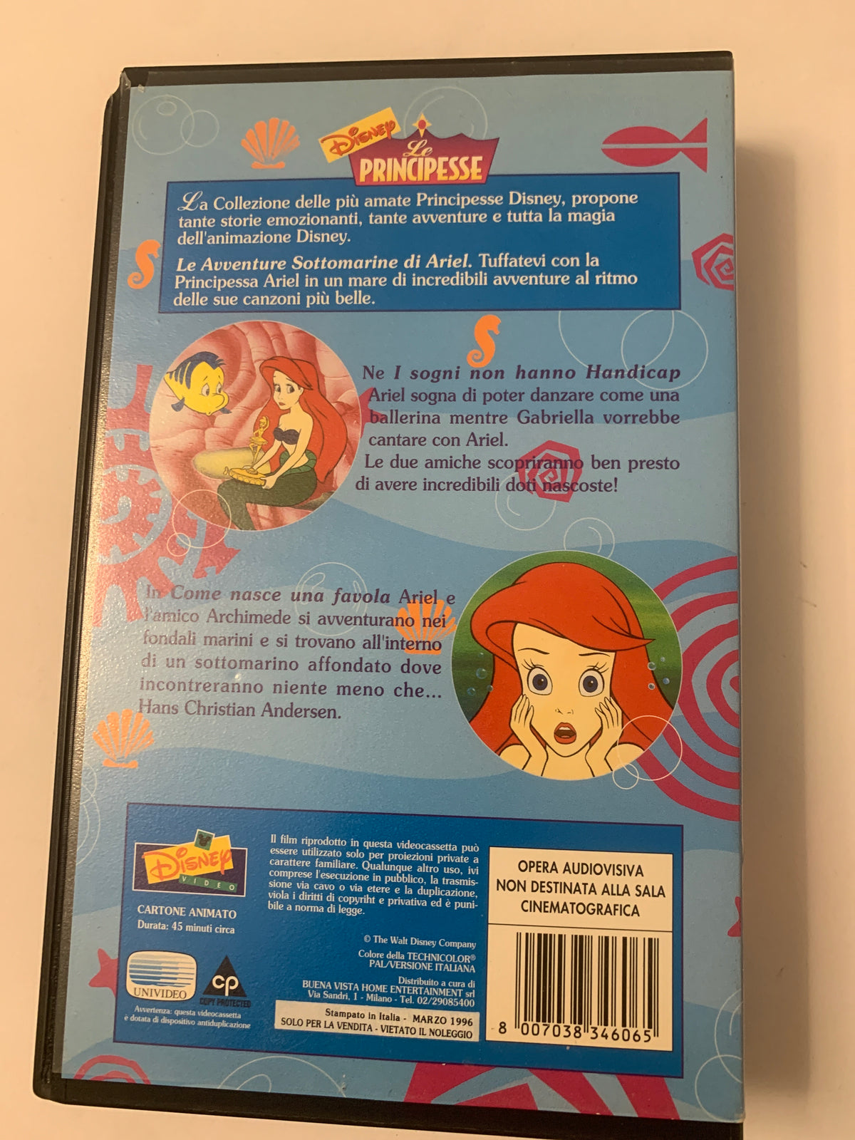 Lotto 2 VHS Disney La Sirenetta - Sequel "Ritorno agli Abissi" e Edizione Olografica "Le Principesse"
