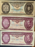Lotto 3 Banconote Ungheria Vintage - 100 Forint (1984 e 1992) e 50 Forint (1983)