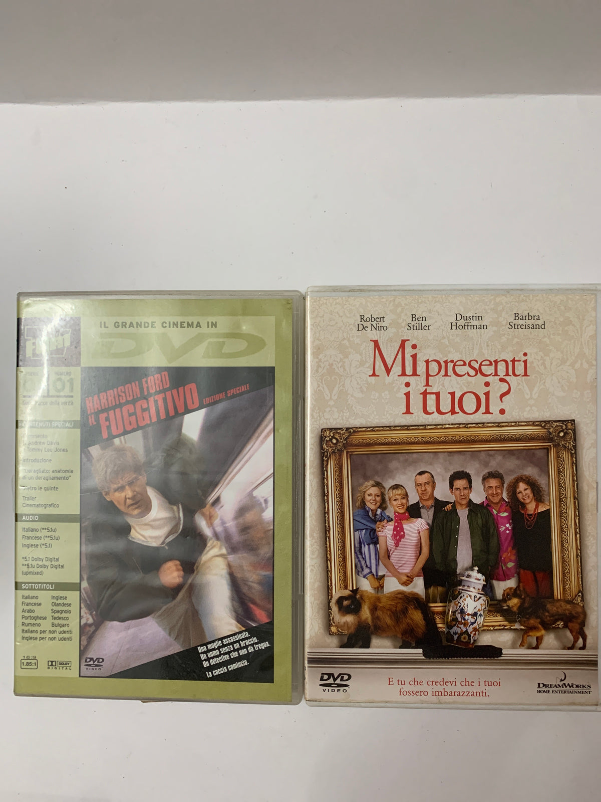 Lotto 2 DVD Film Cinema - Il Fuggitivo e Mi Presenti i Tuoi?