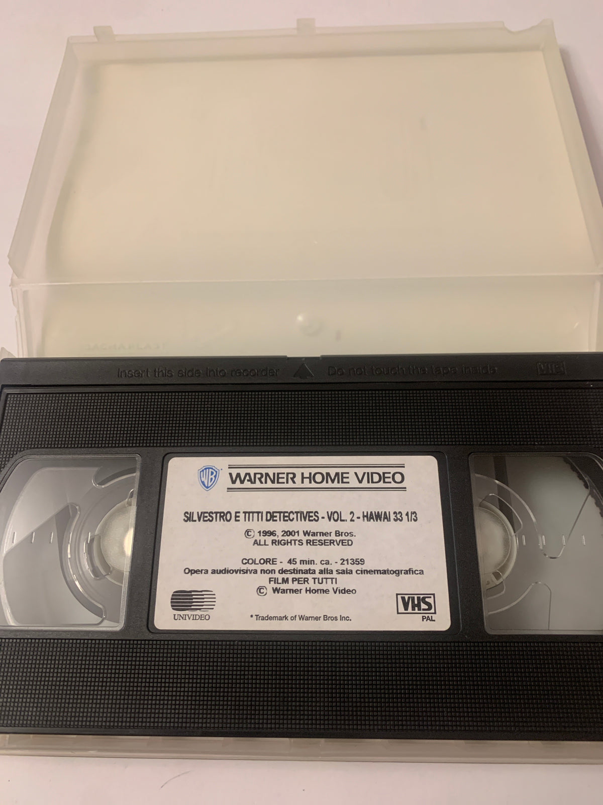 Lotto 2 VHS Looney Tunes - Carota Party con Bugs Bunny e Titti + Silvestro e Titti Detectives 2 Warner Bros