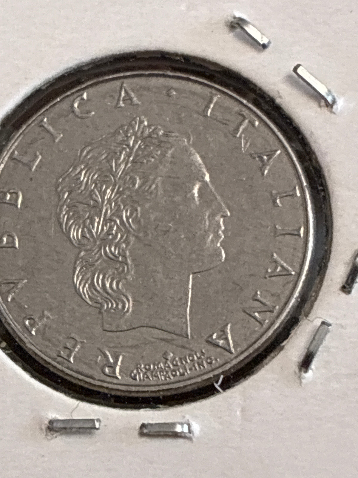 50 LIRE 1991 MICROMONETA - VARIANTE CON ROMBO SOTTO IL COLLO