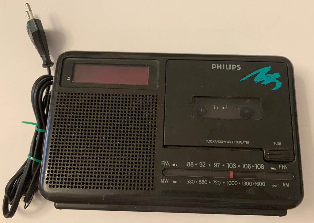 Radiosveglia Vintage Philips D3230 con Lettore Cassette FM/MW