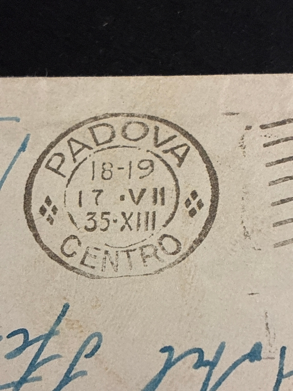 Busta Tassata 1935 da Padova a Firenze per Tenente Medico Guido Bassi Hotel Stella d'Italia Francobollo Tasse 1 Lira Epoca Fascista