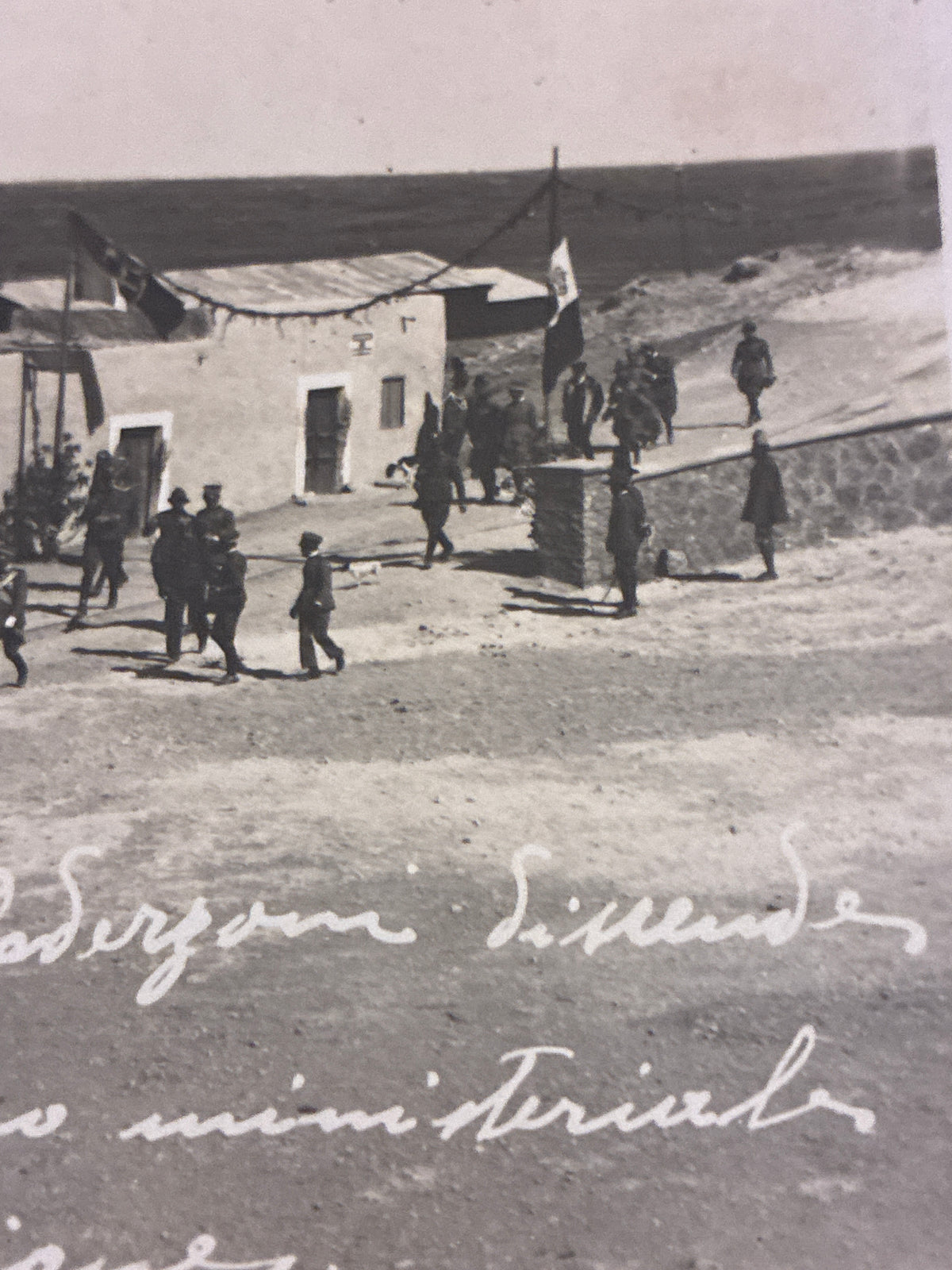 Fotocartolina Regio Esercito Libia - N. 28 Azizia - Visita S.E. Federzoni al Forte e Treno Ministeriale - Eccezionale Documento Storico Non Viaggiata