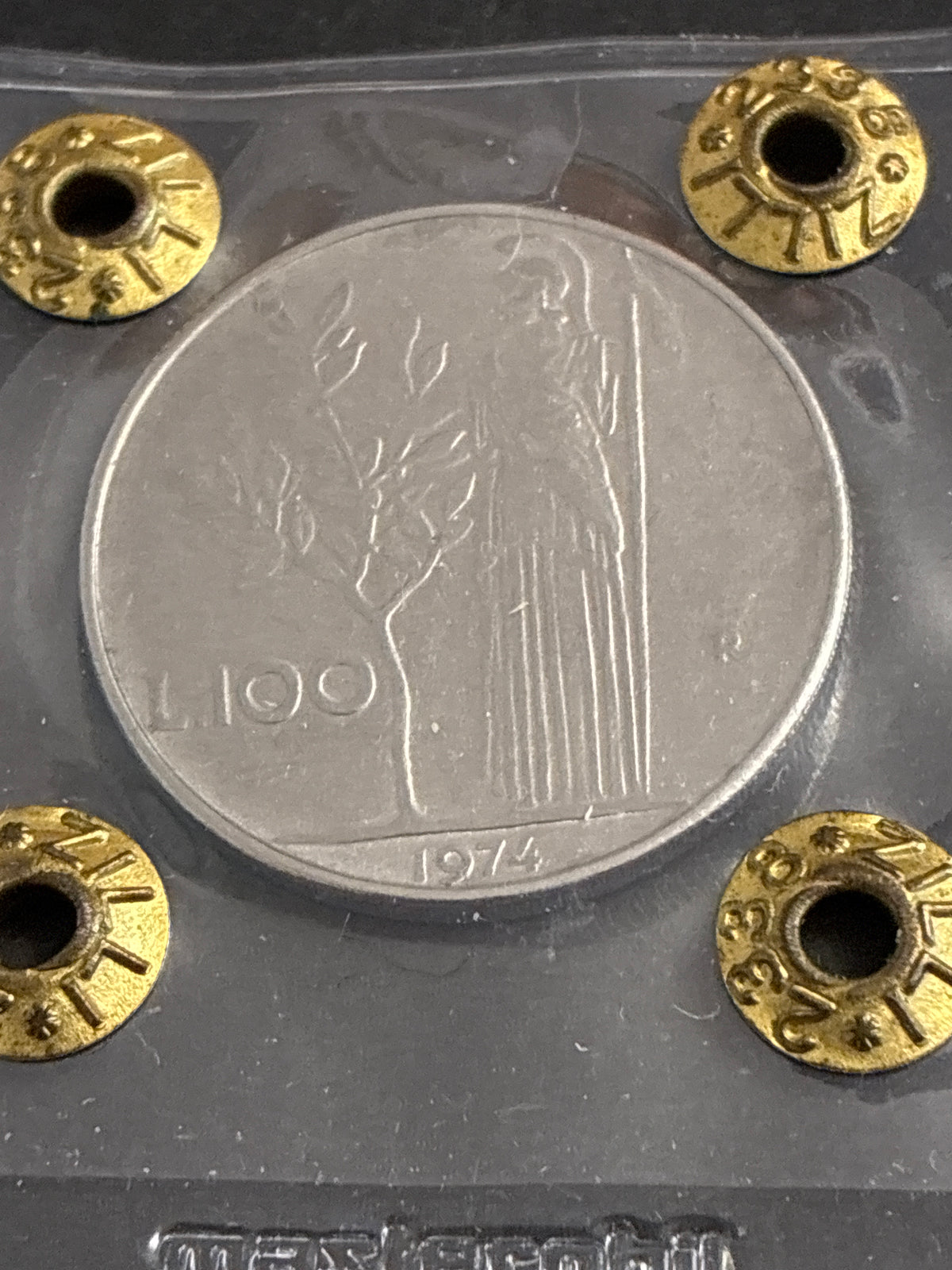 Falso d'Epoca 100 Lire 1974 "Asse Ruotato 180°" - Periziata