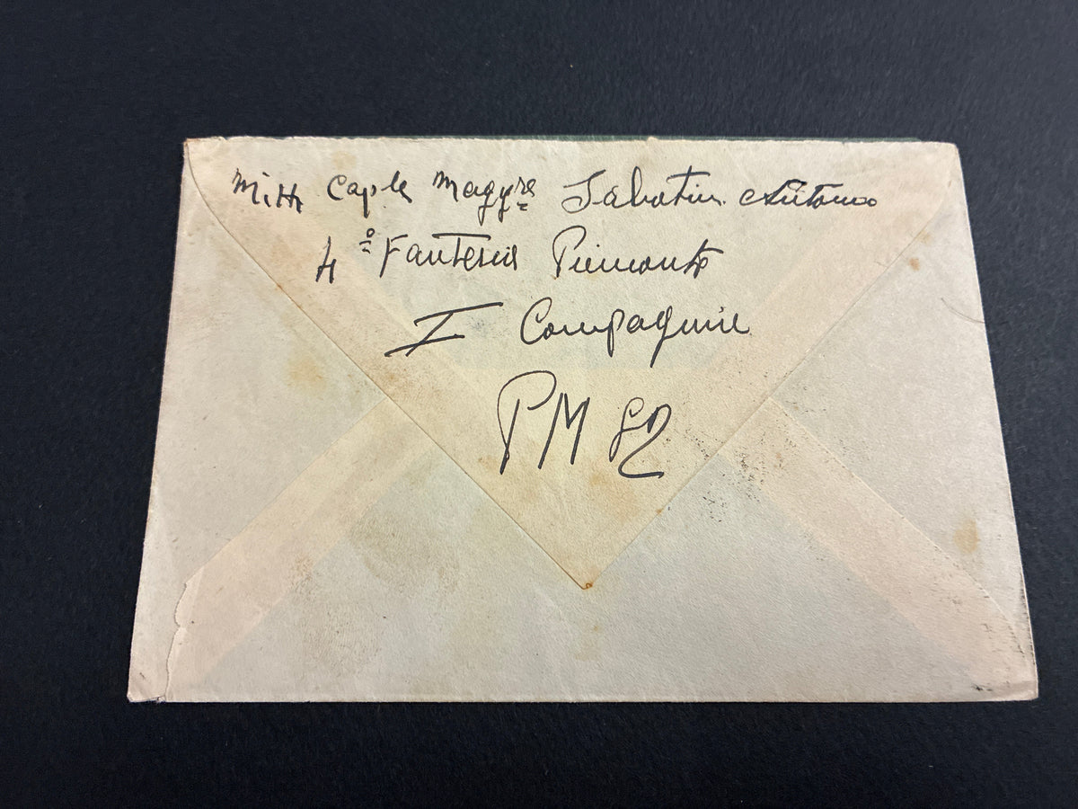1943, Posta Militare 82: Busta di Via Aerea con Lettera dal Fronte Albanese Spedita a Cinque Giorni dalla Caduta del Fascismo con Coppia da 50 Centesimi Sovrastampata P.M.