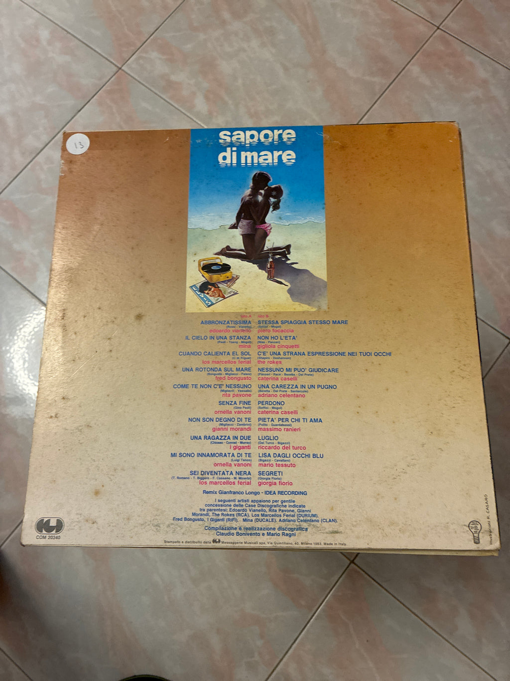 Sapore di mare" – Colonna Sonora Originale del Film (Edizione originale in vinile LP del 1983, etichetta CGD Messaggerie Musicali,