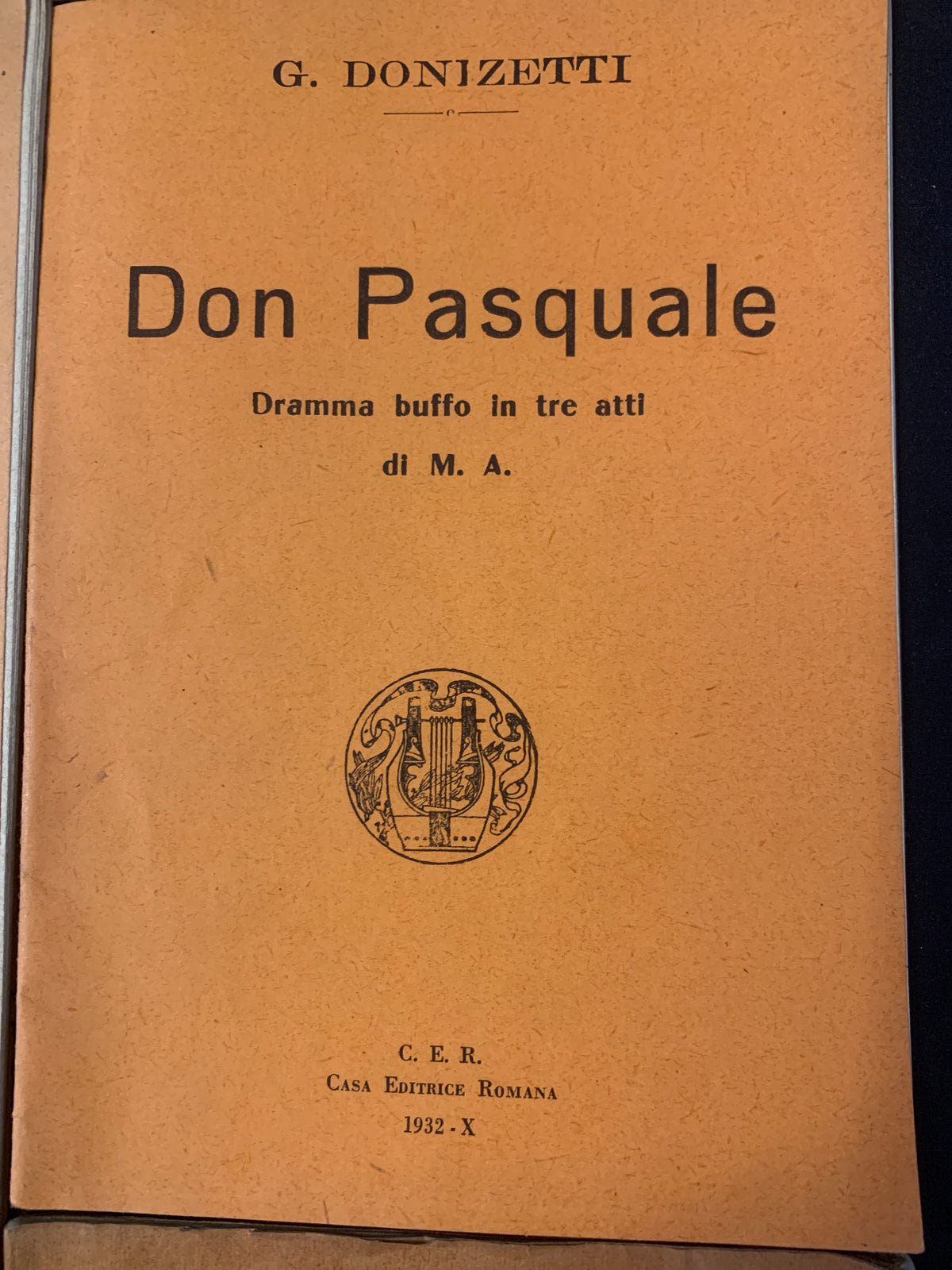 Lotto 4 Libretti d'Opera Lirica D'Epoca Anni '20-'30 Bellini Donizetti Ponchielli