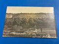 Cartolina postale italiana d'epoca coloniale del 1919 con veduta panoramica di Beni Ulid (Libia) e militare in divisa coloniale dell'epoca