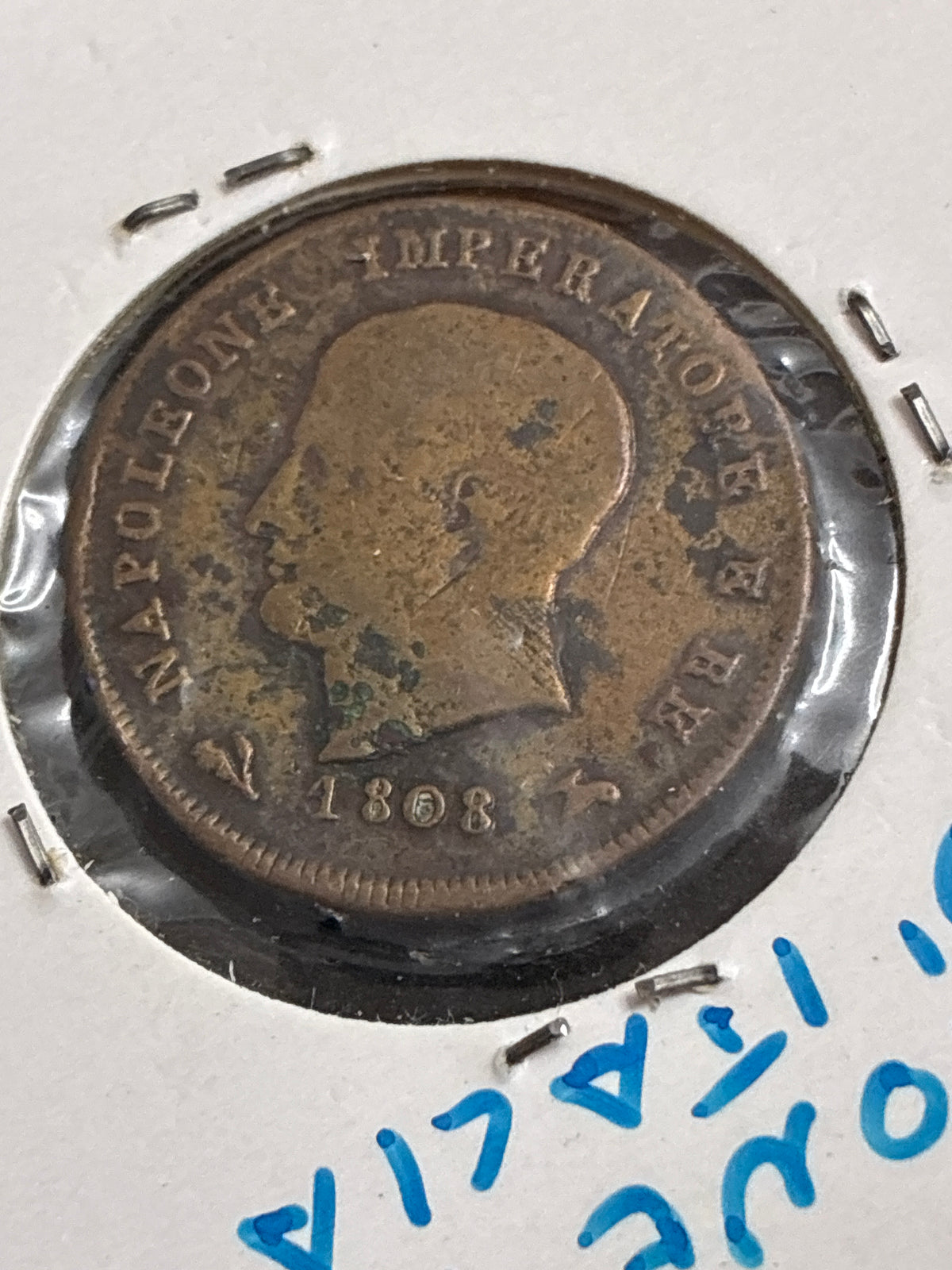 3 centesimi 1808 Bologna Moneta del Regno d'Italia di Napoleone I classificata Non Comune