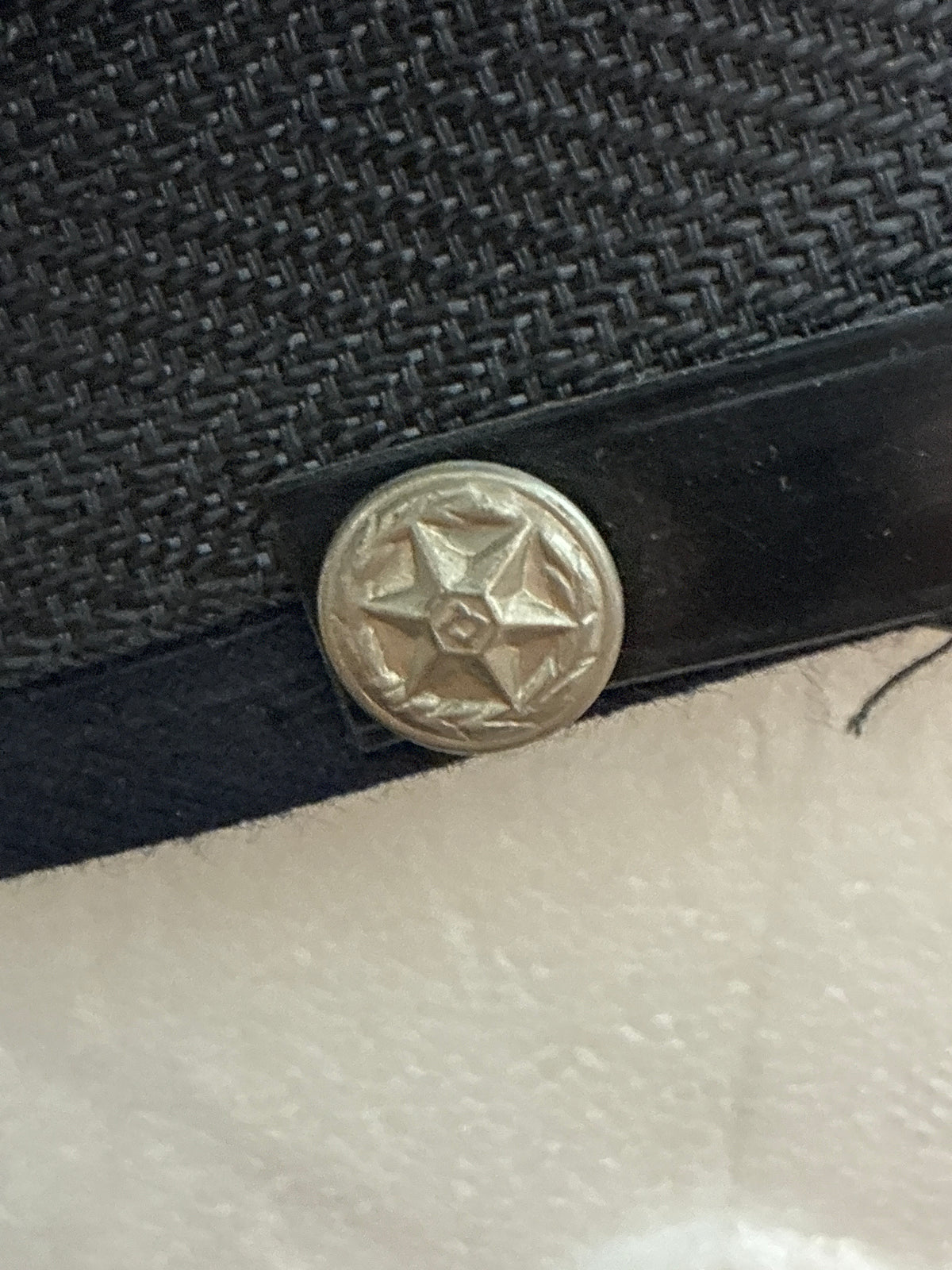 Cappello Visiera Polizia Israeliana Vintage Ufficiale משטרת ישראל Nero