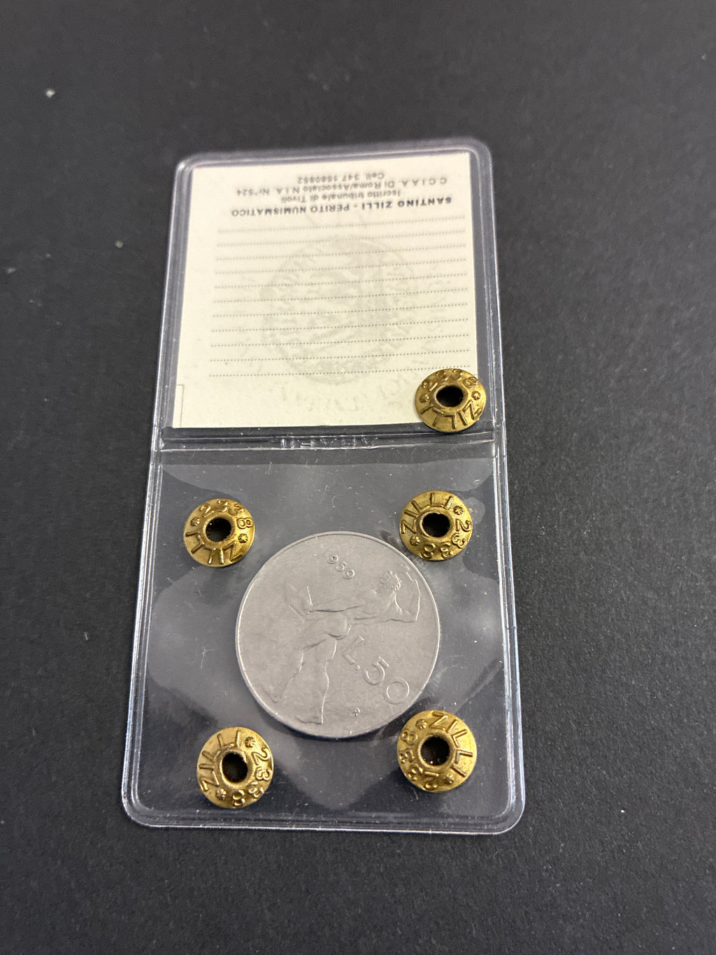 50 Lire 1959 "Vulcano" - Errore di Conio Asse Ruotato 40° - Periziata MB