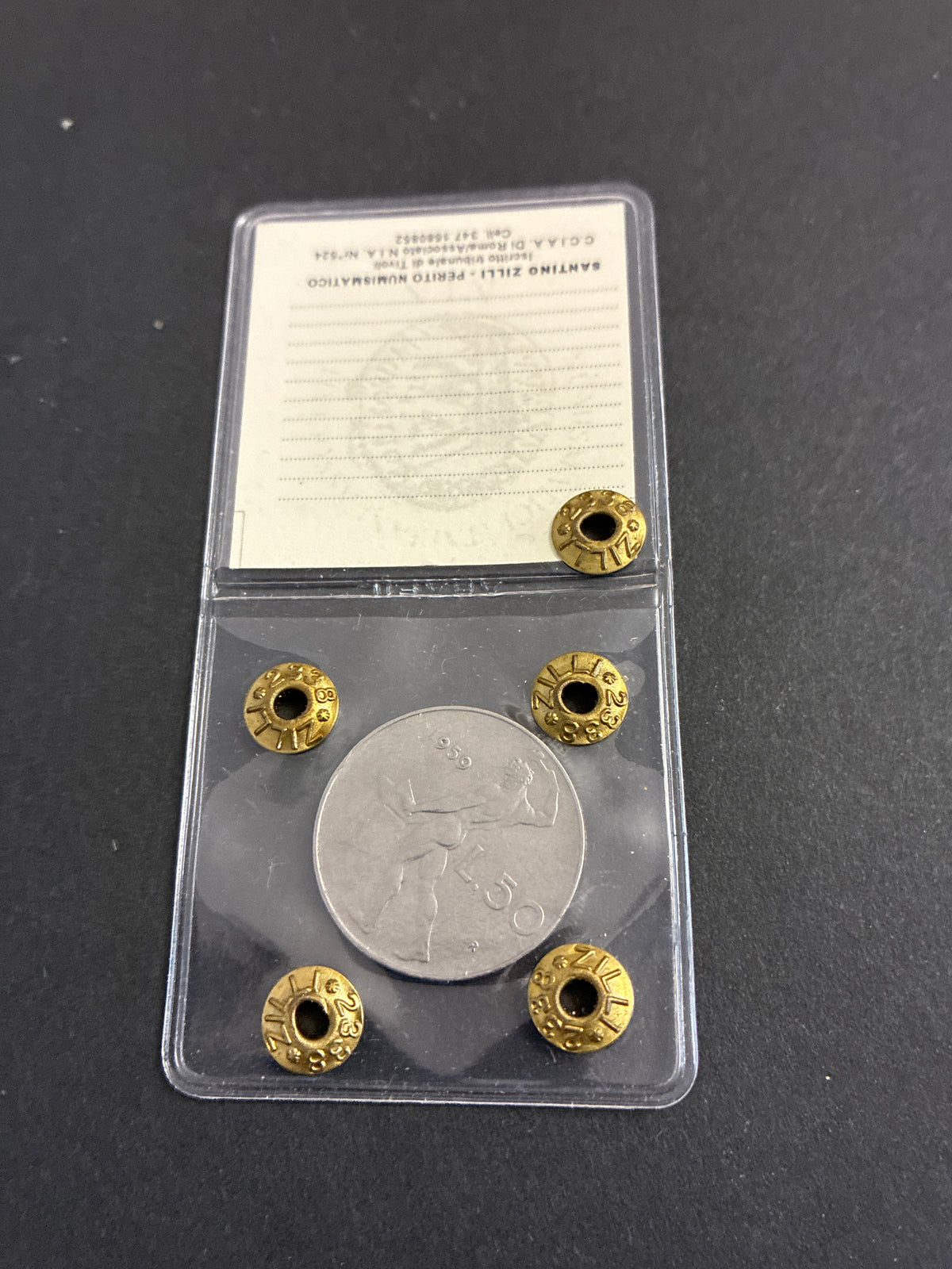 50 Lire 1959 "Vulcano" - Errore di Conio Asse Ruotato 40° - Periziata MB