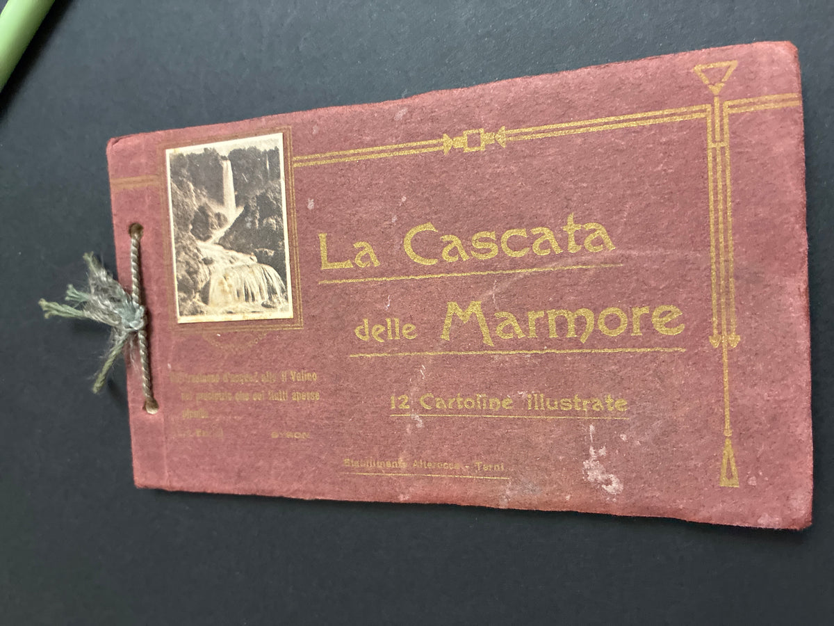 Libretto D'Epoca Alterocca Terni 12 Cartoline Illustrate Cascata Delle Marmore