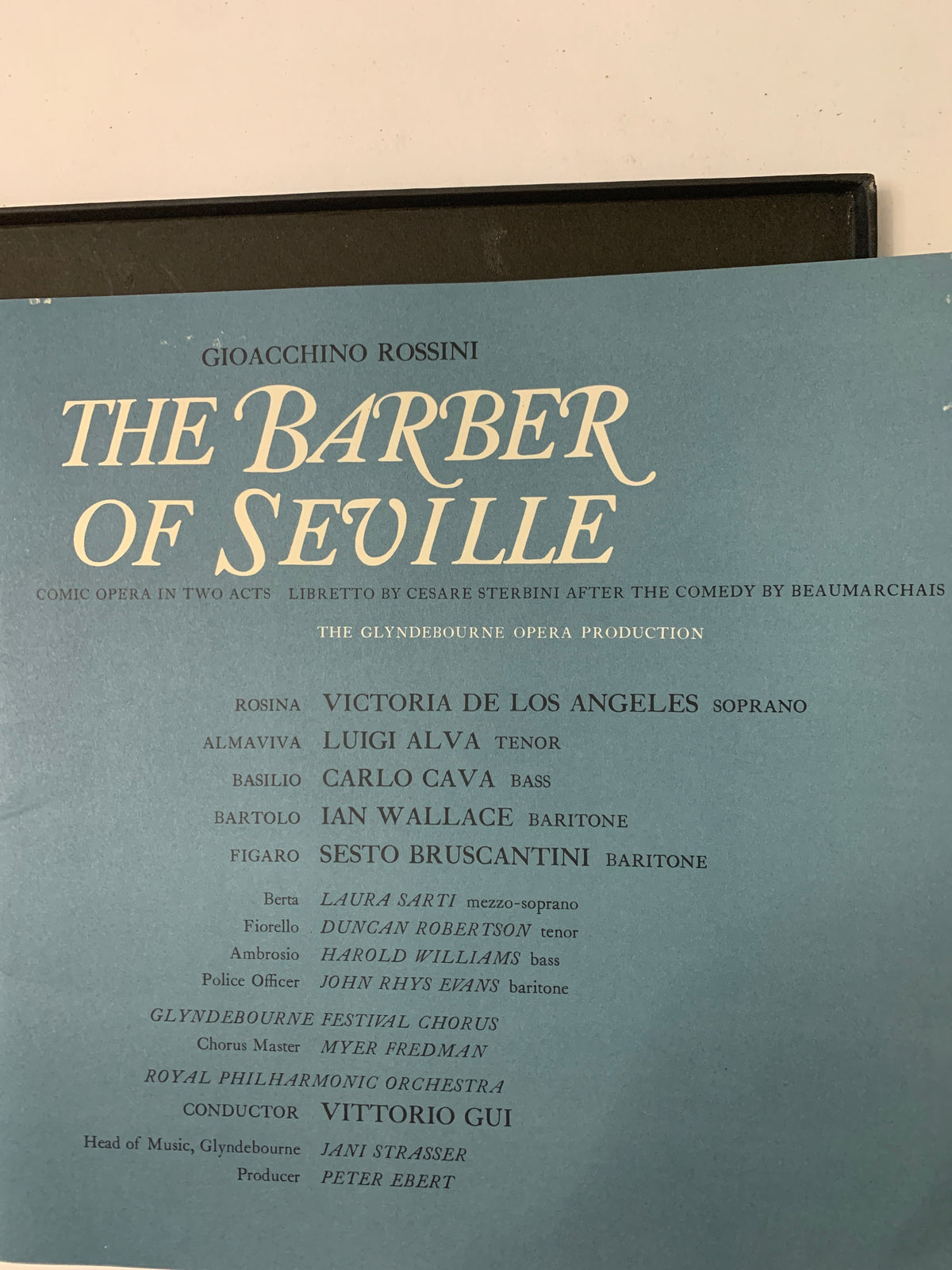 Rossini - The Barber of Seville (Glyndebourne Festival Opera / HMV SAN 114-5-6)