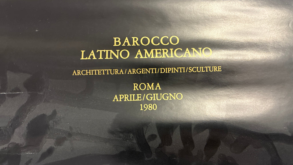 Manifesto Originale Mostra BAROCCO LATINO AMERICANO (Roma, 1980) - Designer V. Minardi