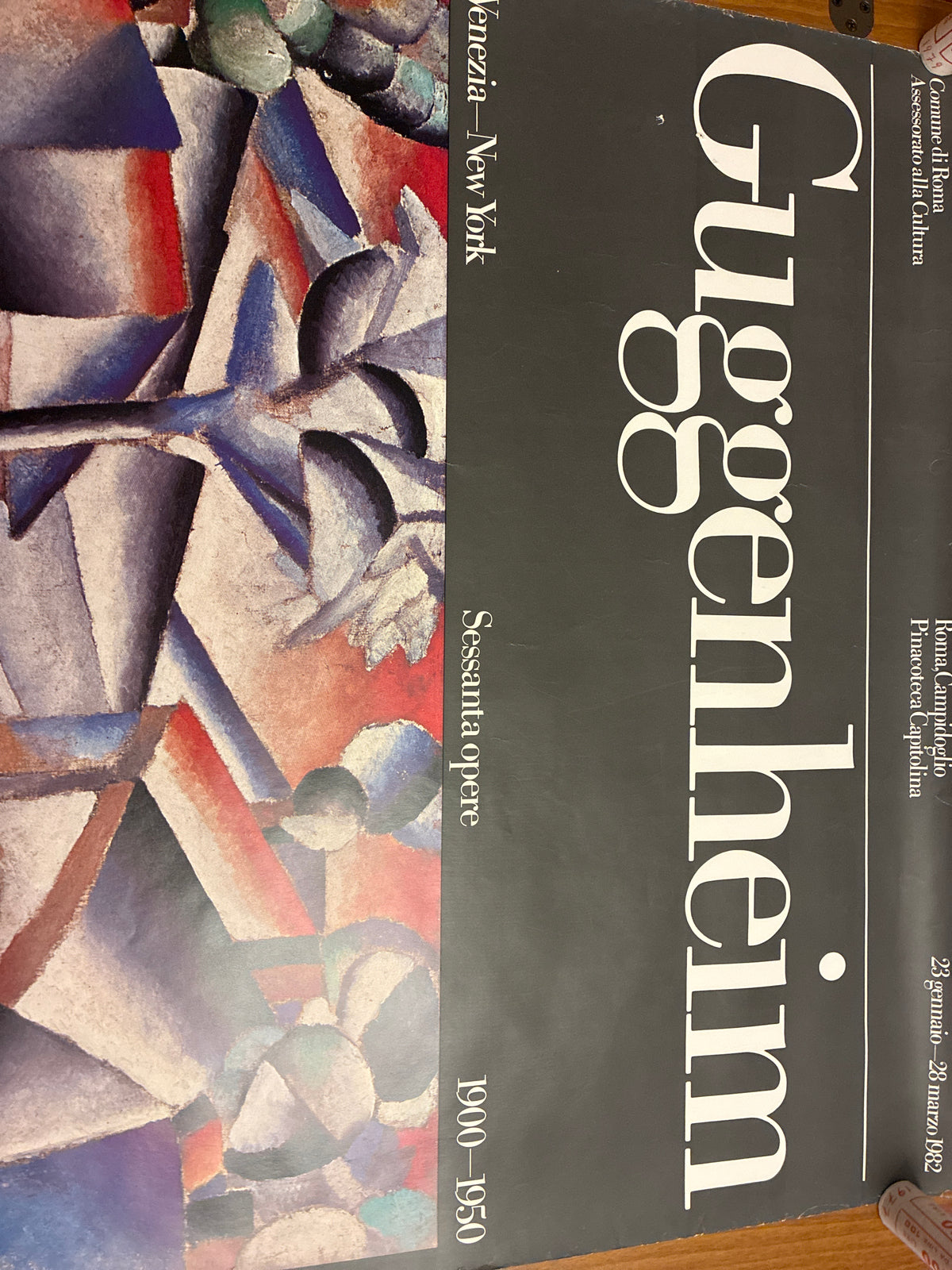 Manifesto Guggenheim Roma 1982 con opera di Kazimir Malevič
