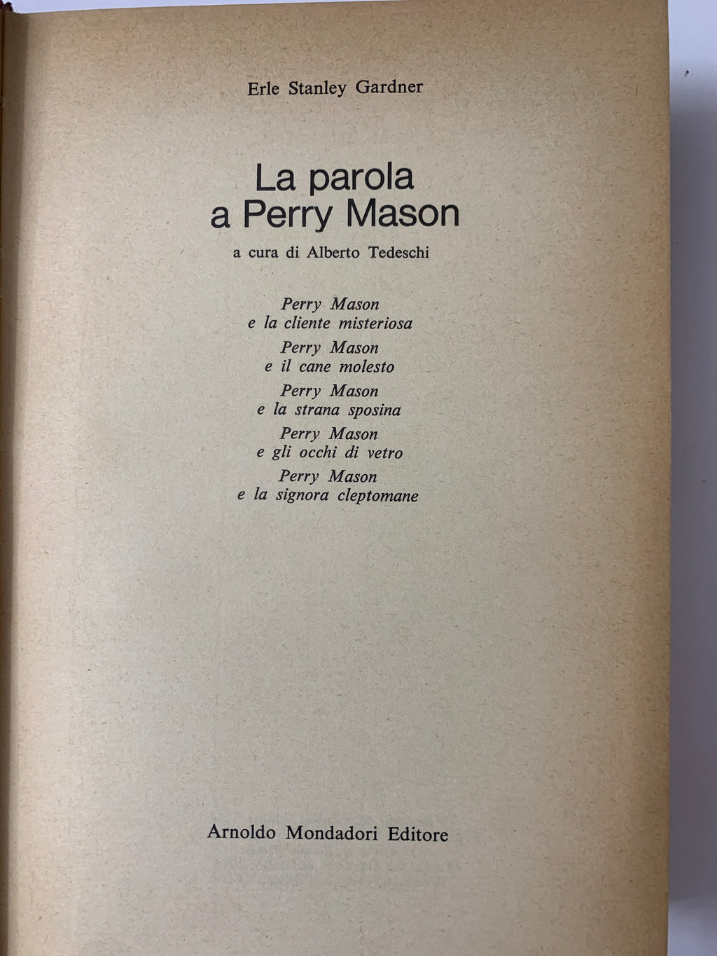Libro La Parola a Perry Mason - Erle Stanley Gardner - Mondadori Omnibus 1969