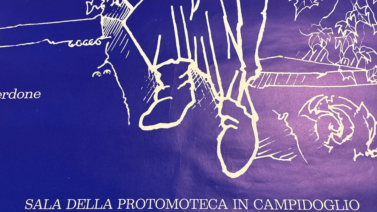 Manifesto Garibaldi e Roma 1983 - Illustrazione Luigi Dall'Oco