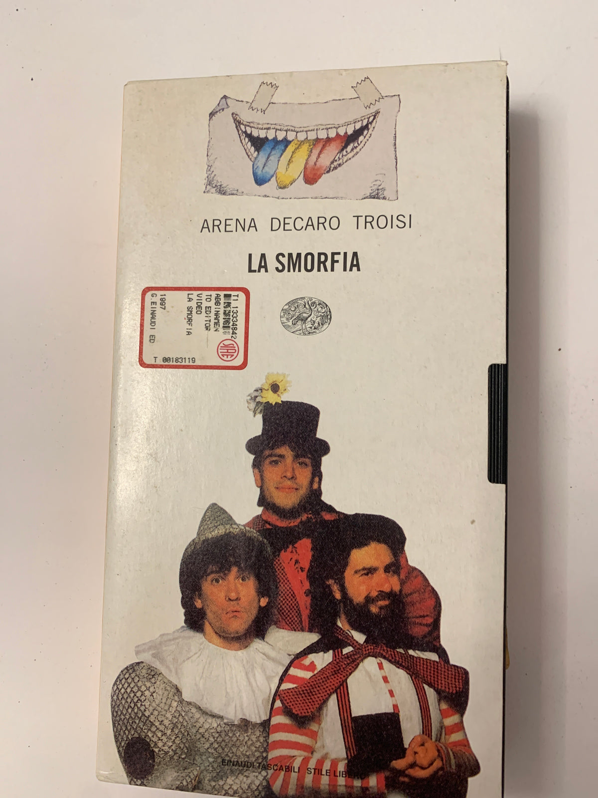 VHS "La Smorfia" – Arena, De Caro, Troisi (Einaudi Stile Libero, 1997)