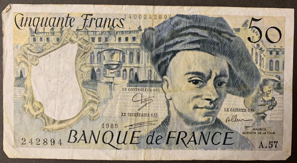 Banconota Francia 50 Franchi 1989 - Quentin de La Tour