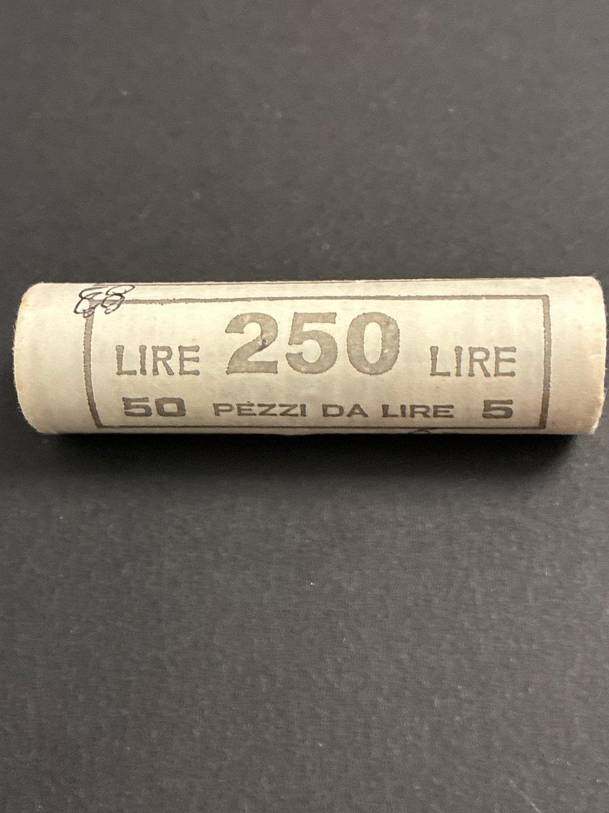 5 lire 1983: Rotolino originale della Zecca da 50 pezzi in Fior di Conio