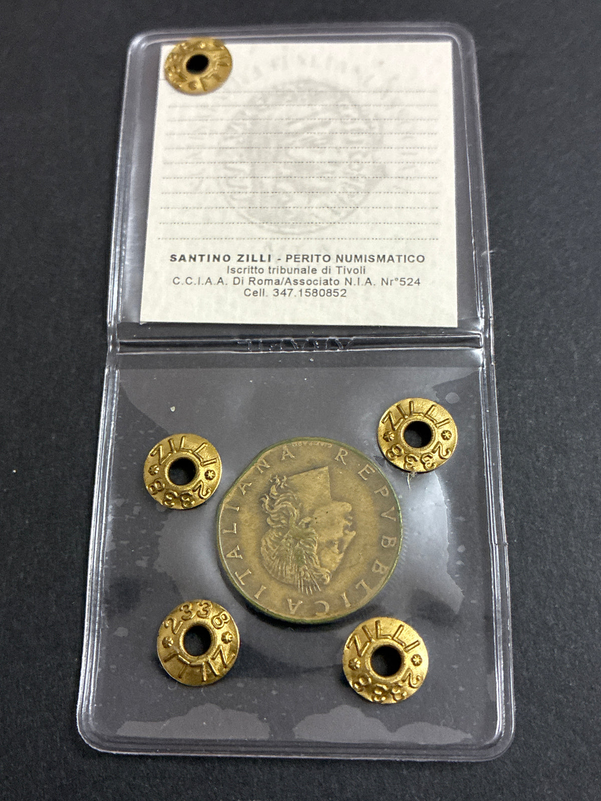 20 lire 1958 periziate "Tondello Tranciato Nord-Est" - Errore di Coniazione Raro