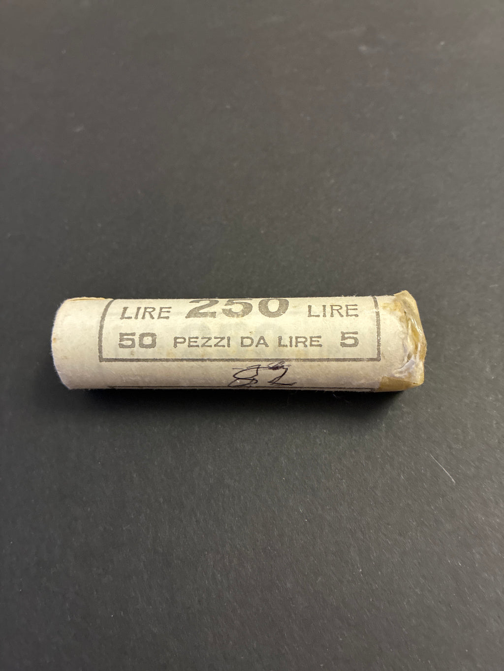 5 lire 1982: Rotolino originale della Zecca da 50 pezzi in Fior di Conio