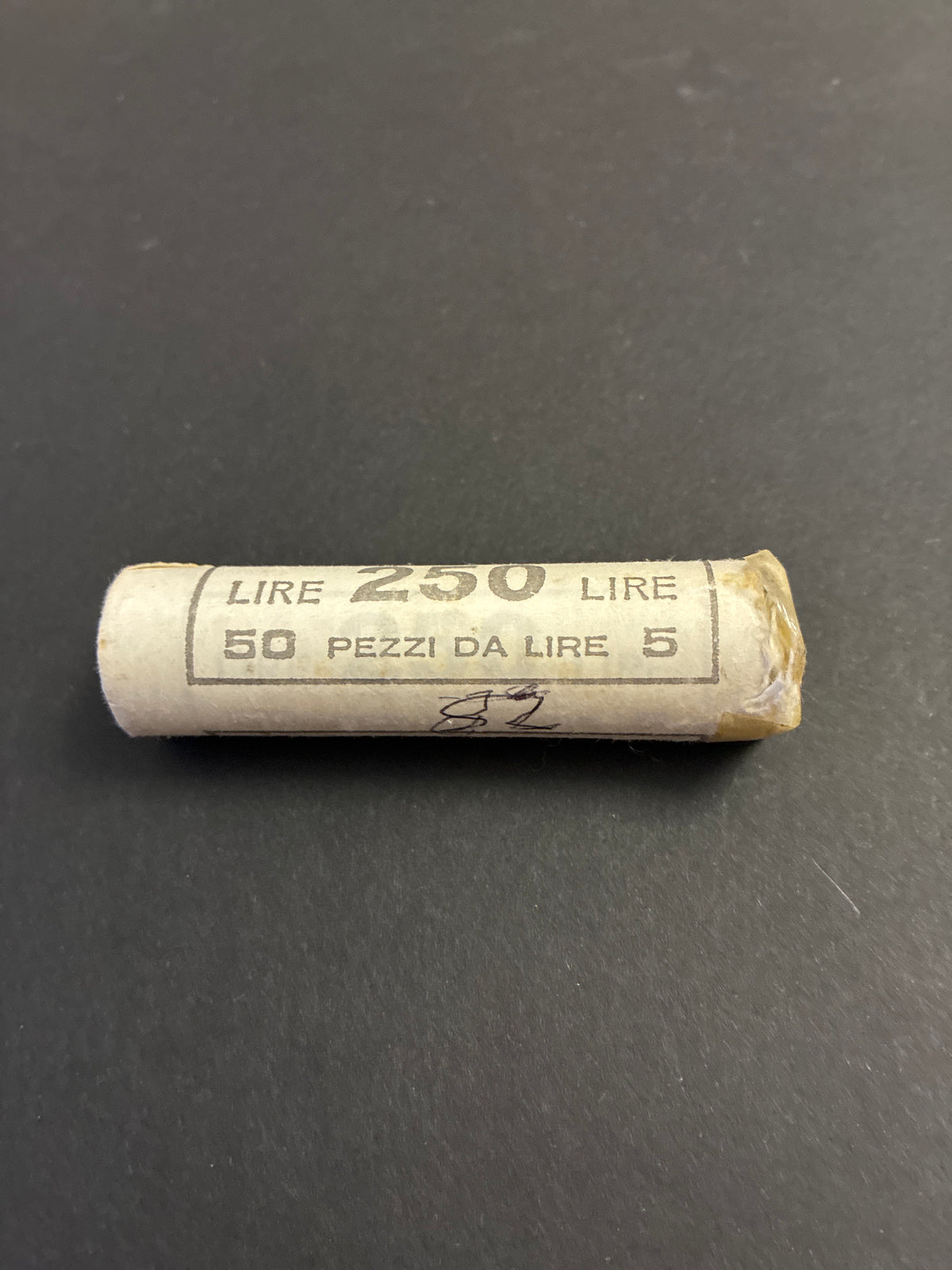 5 lire 1982: Rotolino originale della Zecca da 50 pezzi in Fior di Conio