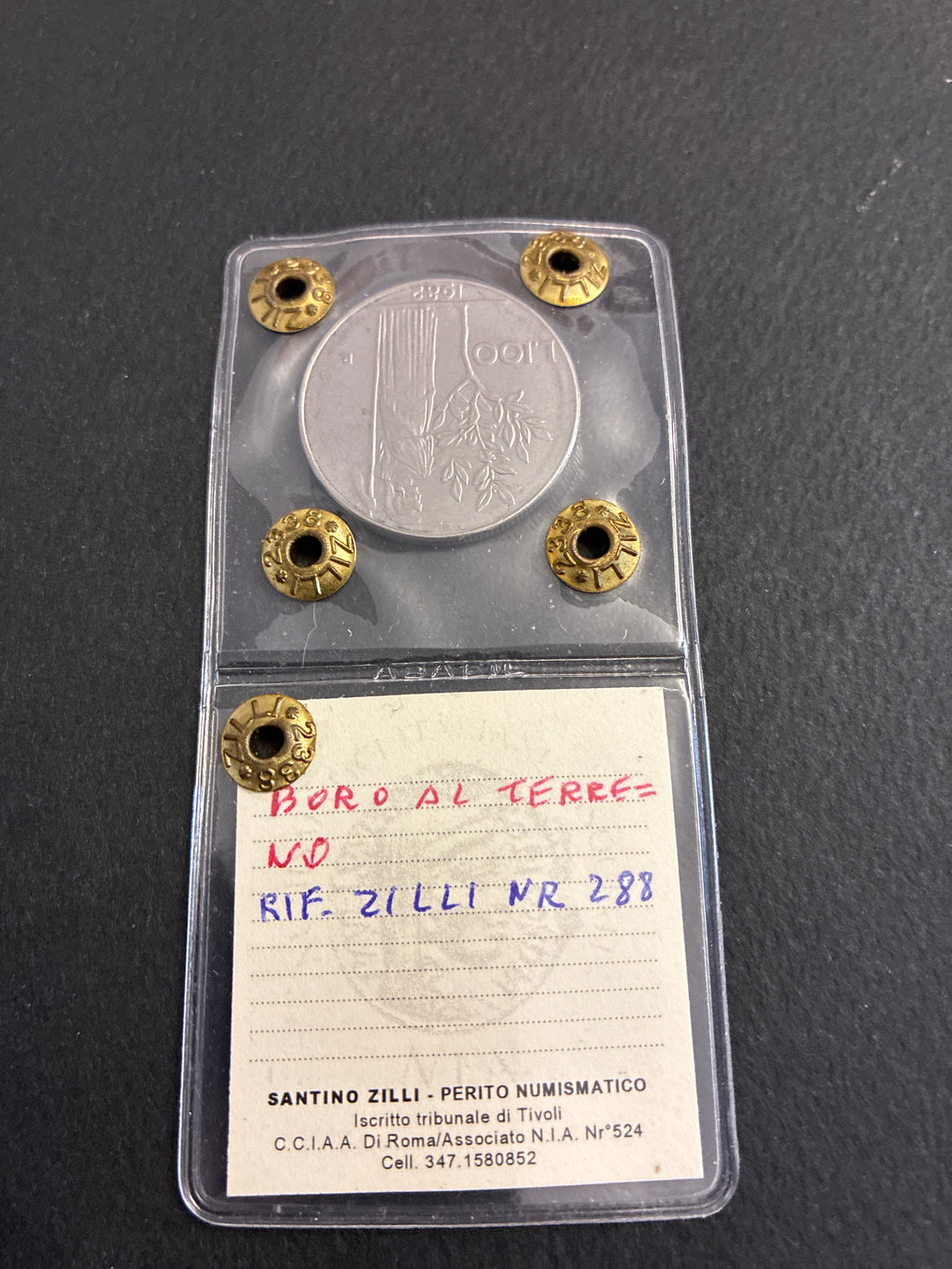 100 Lire 1982 Minerva con Riga di Metallo in Rilievo dal Bordo al Terreno Periziata