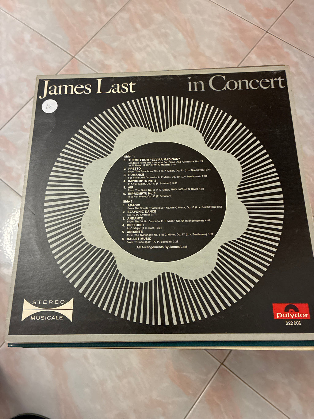 James Last – "In Concert" (LP originale, 1969 – Etichetta Polydor Records