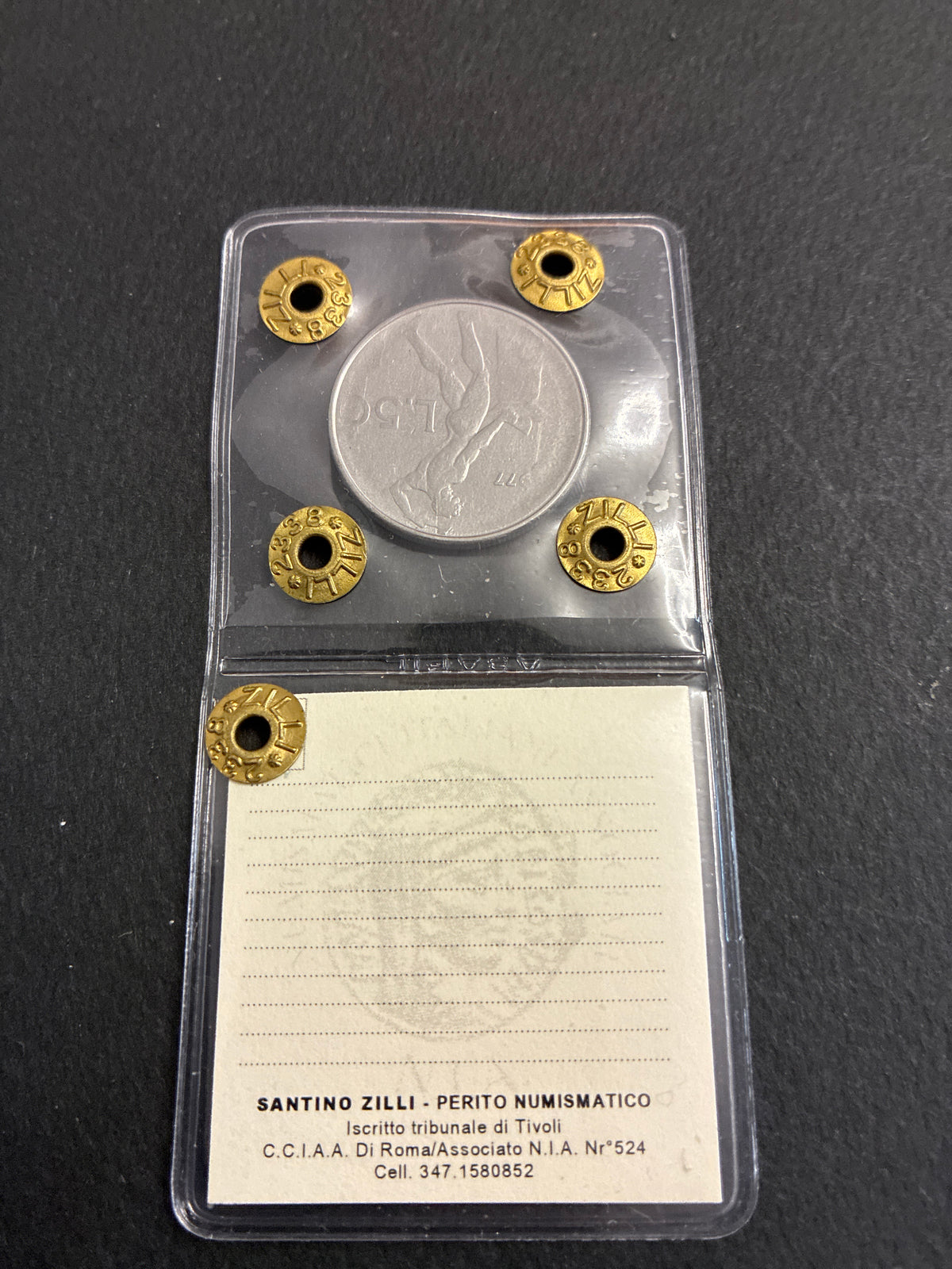50 Lire 1977 Vulcano - Manca Numero 1 Data e Segno Zecca - Periziata BB Zilli