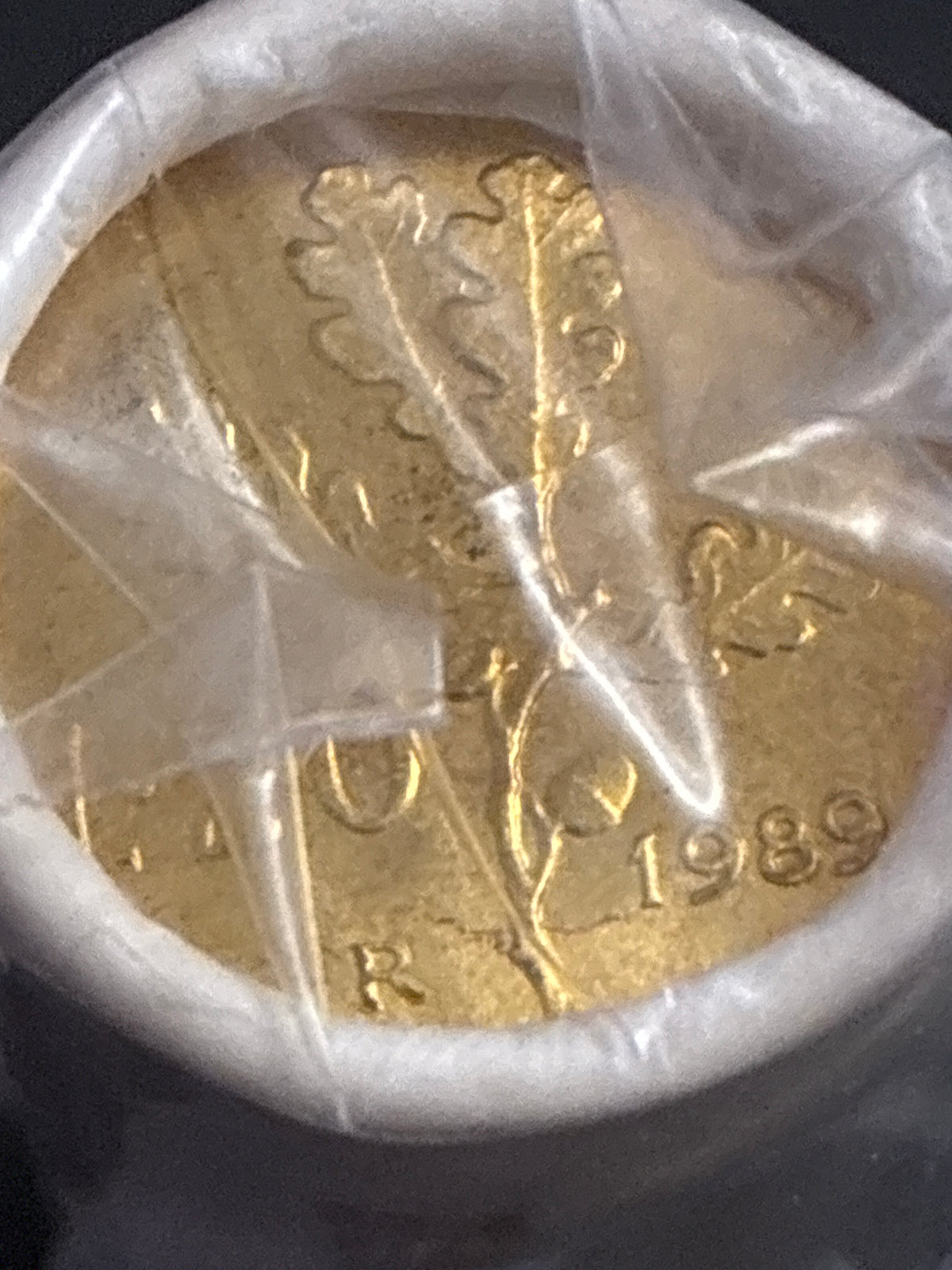 20 Lire Quercia 1989 Rotolino Originale Zecca Sigillato Fior di Conio 50 Pezzi