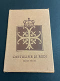 Raro Cofanetto di Cartoline Coloniali "Cartoline di Rodi - Serie Terza. Stabilimento S.I.G. Fedetto & C. Torino, Epoca Possedimenti Italiani dell'Egeo