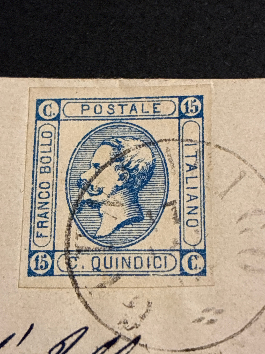 Lettera Istituzionale 1863 per il Sig. Ministro Forestale dello Stato in Follonica con 15 Centesimi "Matraire" Primo Tipo dall'Archivio dell'Ing. Curzio Batini