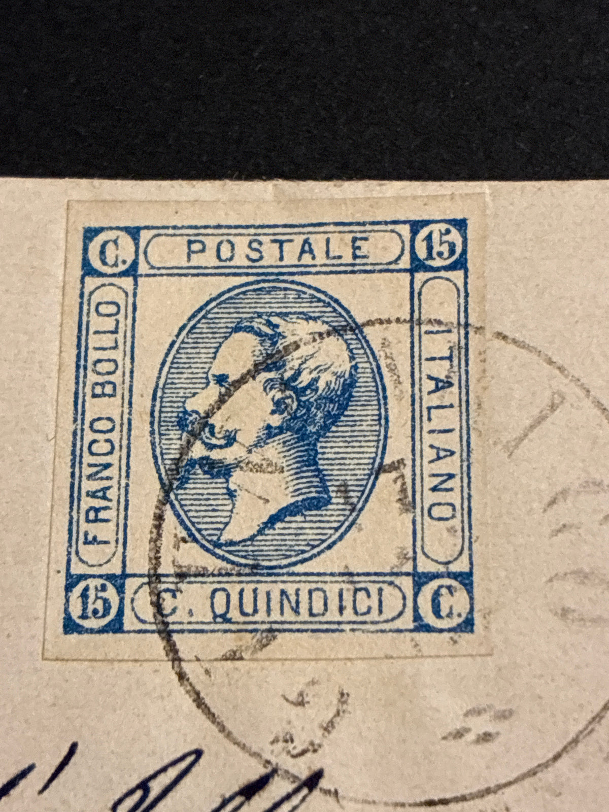 Lettera Istituzionale 1863 per il Sig. Ministro Forestale dello Stato in Follonica con 15 Centesimi "Matraire" Primo Tipo dall'Archivio dell'Ing. Curzio Batini