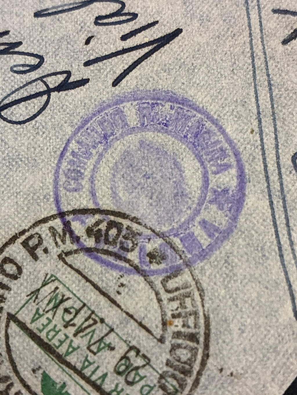 1942, Ufficio Concentramento P.M. 403: Busta di Via Aerea Spedita dal Fronte di Russia dell'ARMIR per Roma
