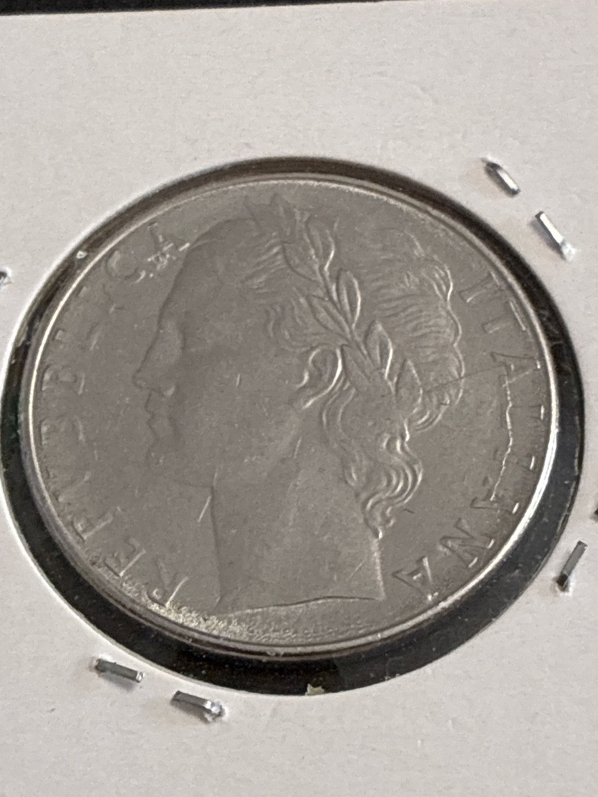 100 LIRE 1978 MINERVA CON ERRORE CONIO - FRATTURA A SCALINO