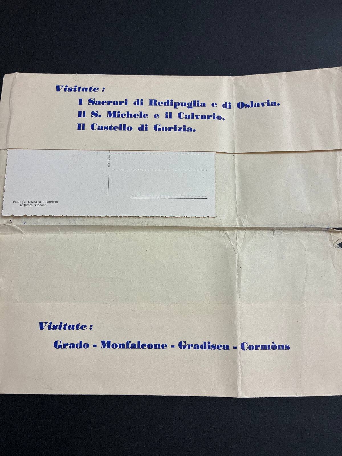 Raro Lotto 7 Cartoline Storiche GORIZIA + Custodia EPT Confine Jugoslavia 1947