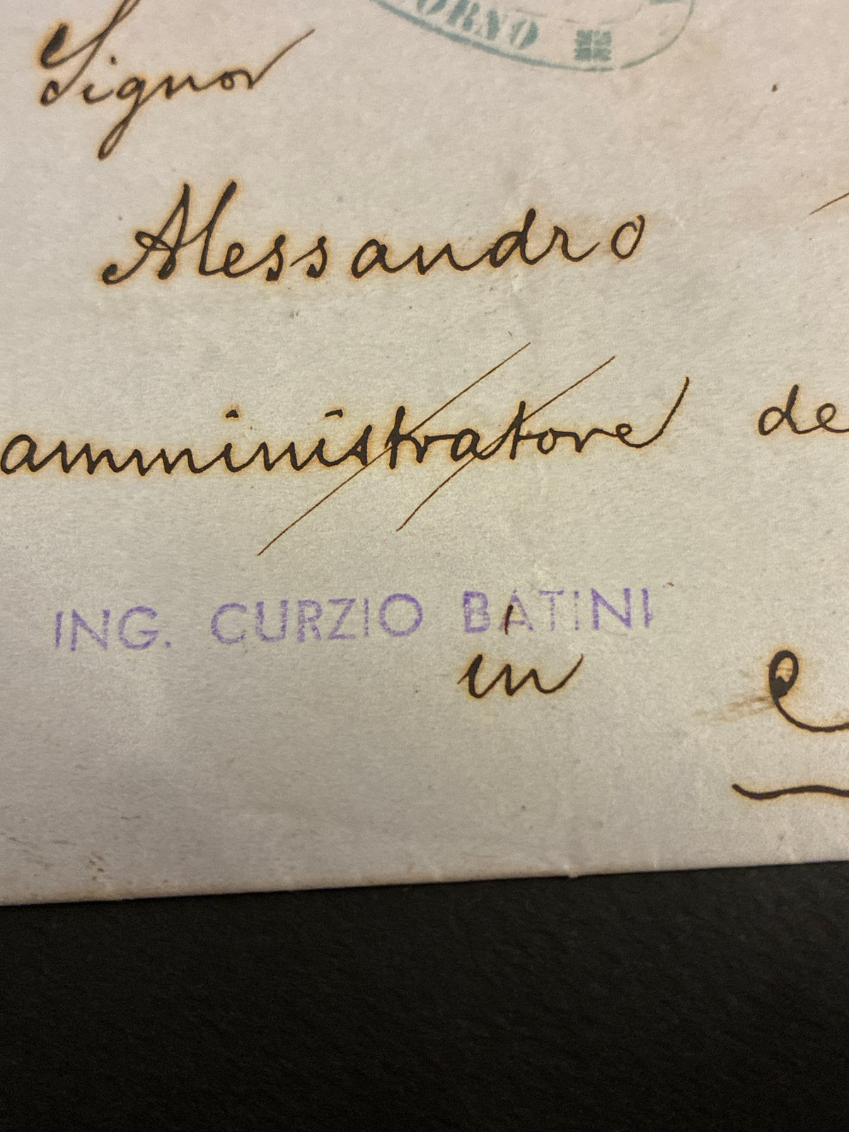 Lettera del 1864 da Livorno a Follonica con 15 Centesimi De La Rue – Ex Collezione Curzio Batini