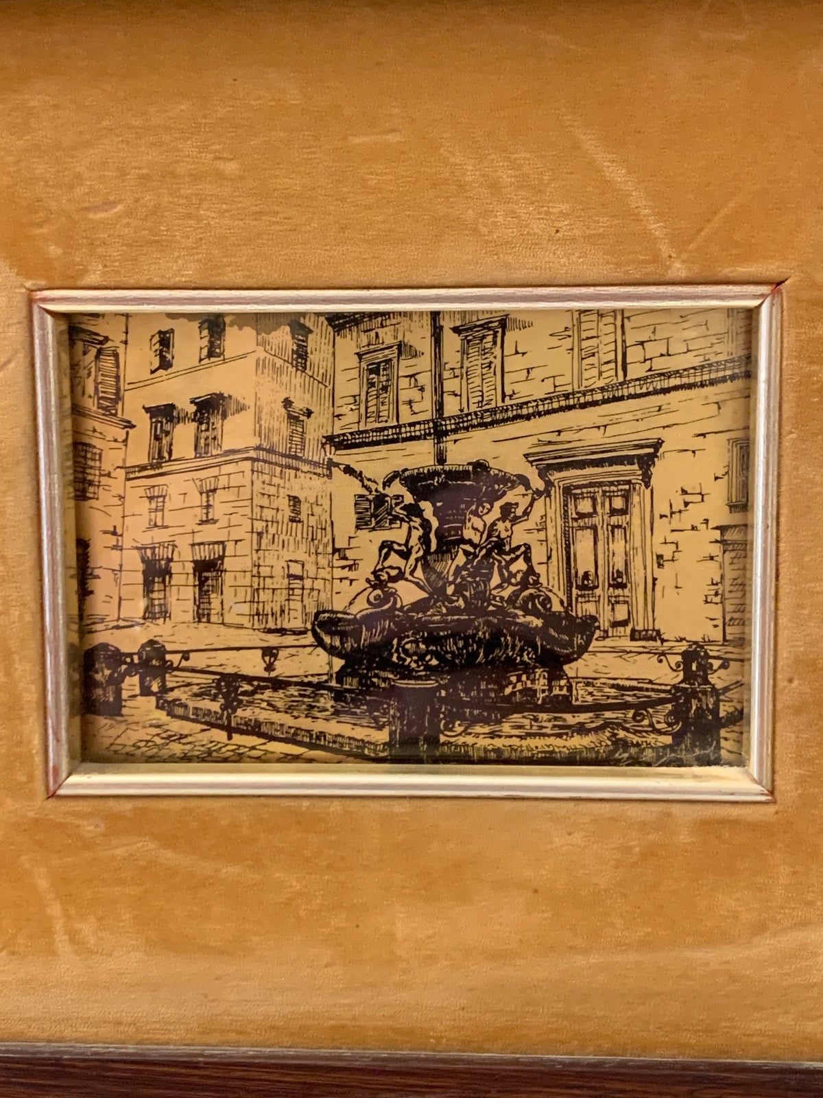 Fontana delle Tartarughe a Roma (opera su lastra d'argento e oro di Ettore Giaccaglia)