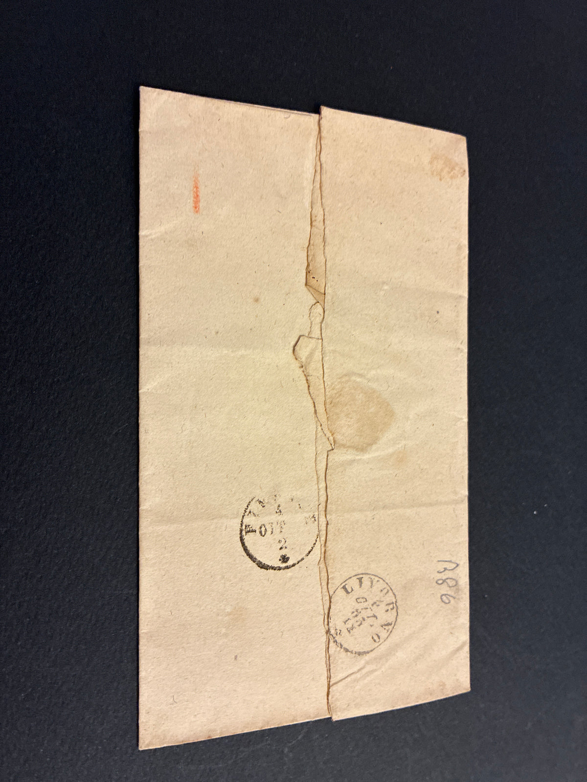 REGNO D'ITALIA 1863 - Lettera da Piombino per Firenze con 15 Centesimi Litografico II Tipo