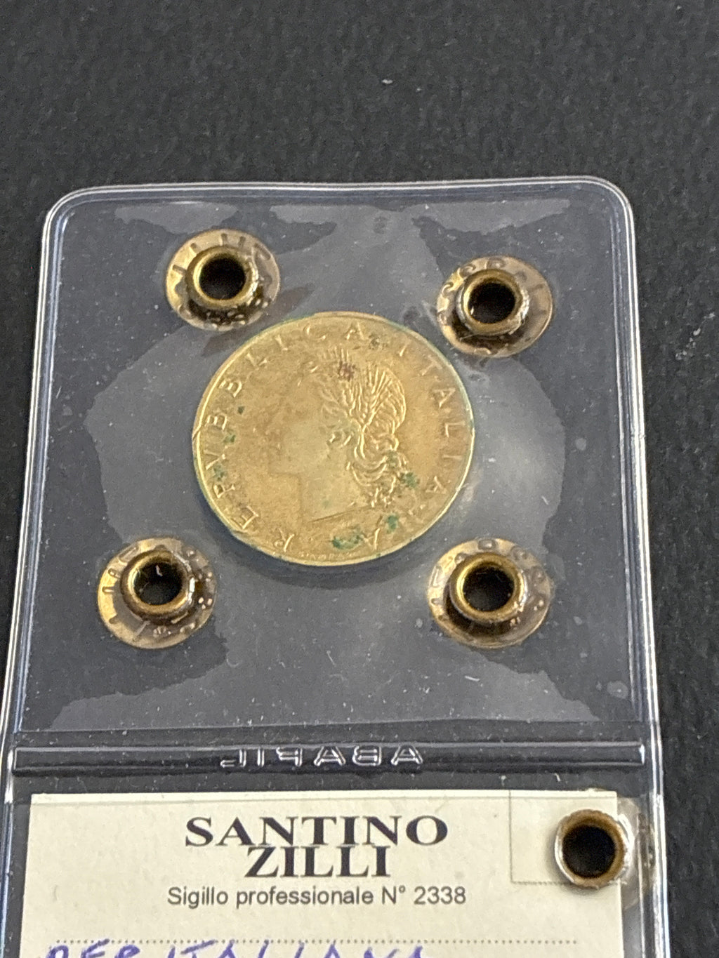 20 Lire 1981 "Ramo di Quercia" Errore Riga in Rilievo di Metallo sul Collo in Perizia BB