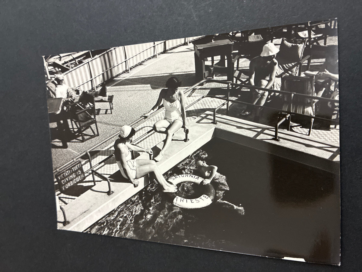 Lotto 14 Foto Cartoline Originali Sfuse Motonave Saturnia Interni E Piscina Società Italia Di Navigazione
