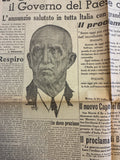 Quotidiano Originale Il Giornale d'Italia 27 Luglio 1943 - Caduta del Fascismo e Governo Badoglio