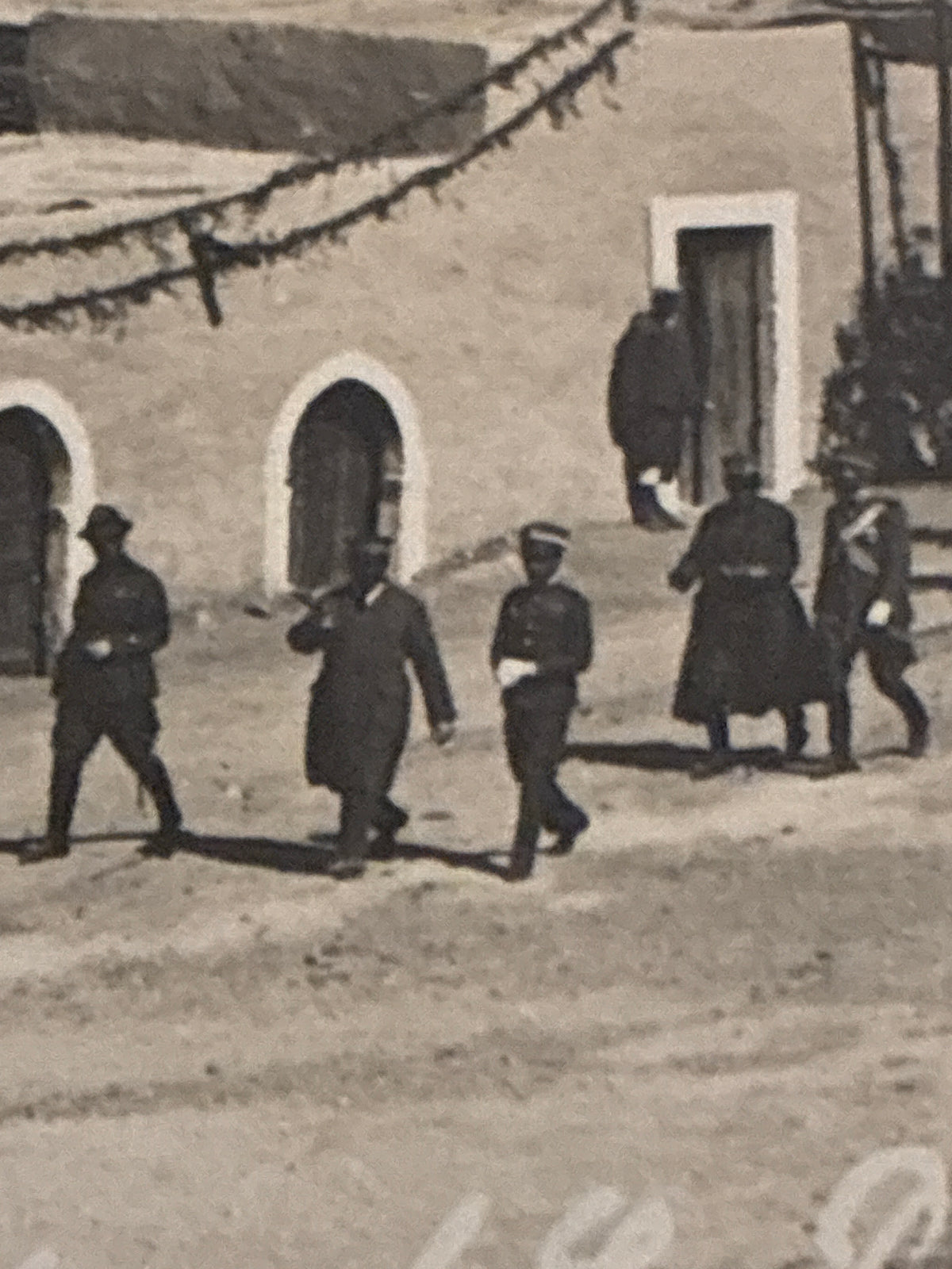 Fotocartolina Regio Esercito Libia - N. 28 Azizia - Visita S.E. Federzoni al Forte e Treno Ministeriale - Eccezionale Documento Storico Non Viaggiata